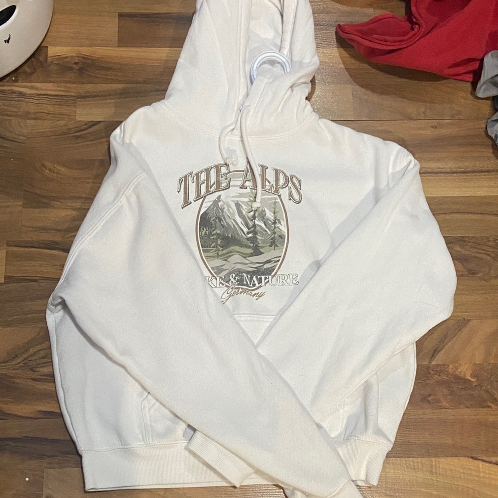 Graphic White Hoodie